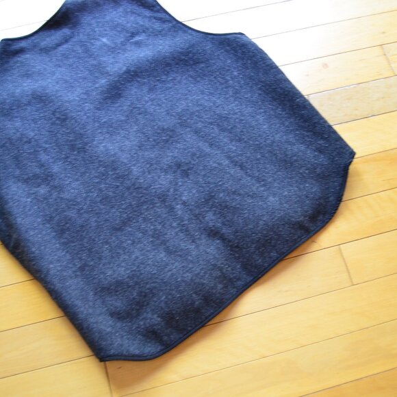 Woolrich Charcoal Wool Zip Up Sherpa Fleece Lined Outdoor Vest Men’s Size L - Picture 9 of 9